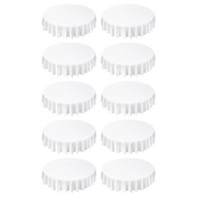 White Round Tablecloths 10 Pack, 90 Inches in Diameter, Stain- & Wrinkle- Resistant, Machine Washable Table Clothes